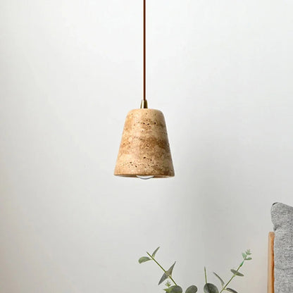 Travertine Cone Pendant Light - Nuvé