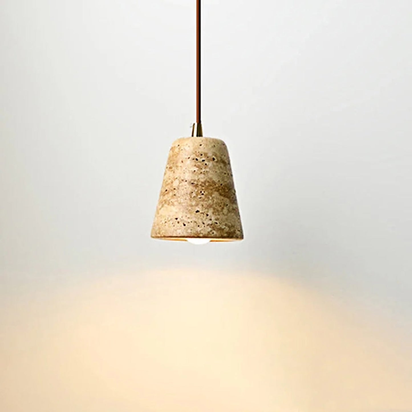 Travertine Cone Pendant Light - Nuvé
