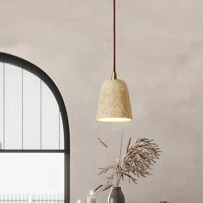 Travertine Cone Pendant Light - Nuvé