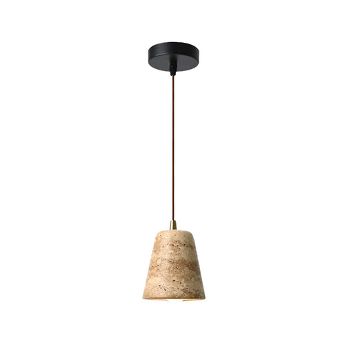 Travertine Cone Pendant Light - Nuvé