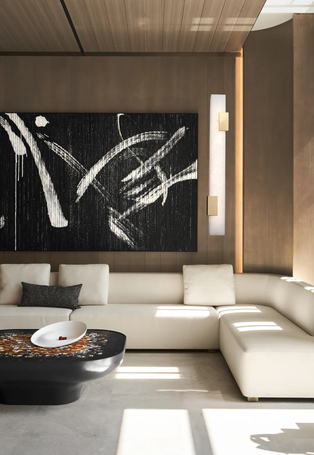 Strip Copper Alabaster Wall Lamp - Nuvé