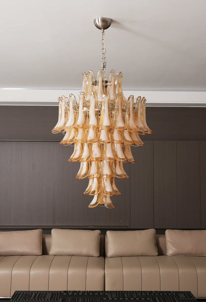 Stunning Murano Amber Petals Chandelier - Nuvé