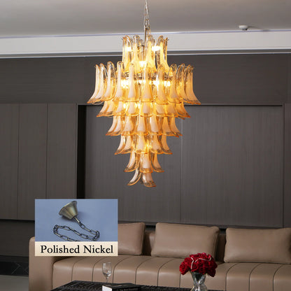 Stunning Murano Amber Petals Chandelier - Nuvé