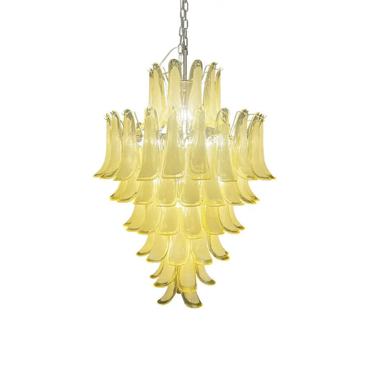 Stunning Murano Caramel Glass Petals Chandelier - Nuvé