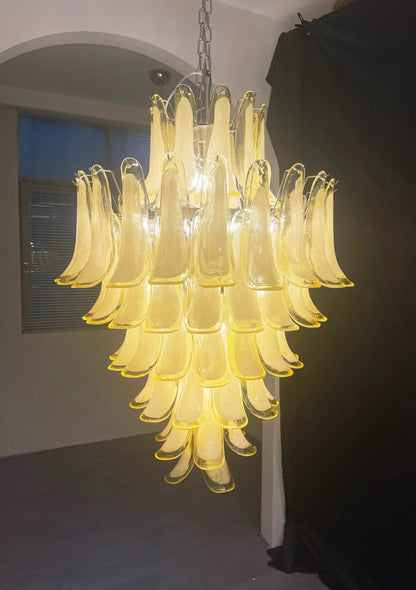 Stunning Murano Caramel Glass Petals Chandelier - Nuvé