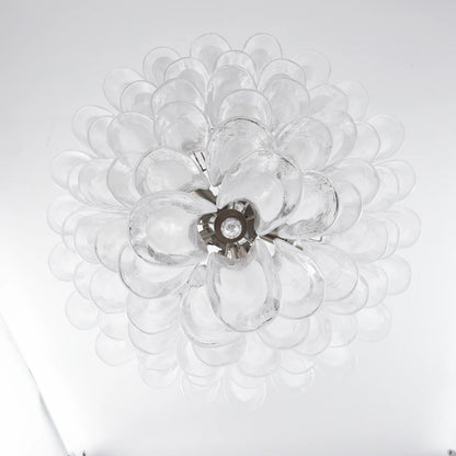 Stunning Murano White Glass Petals Chandelier