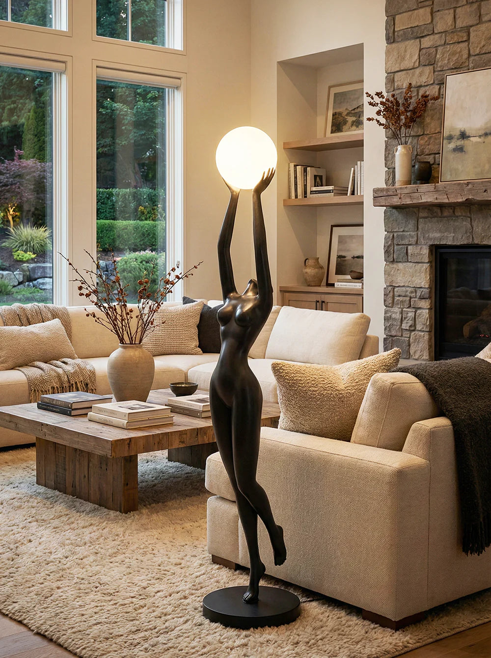 Stursa Sculpture Figure Floor Lamp - Nuvé