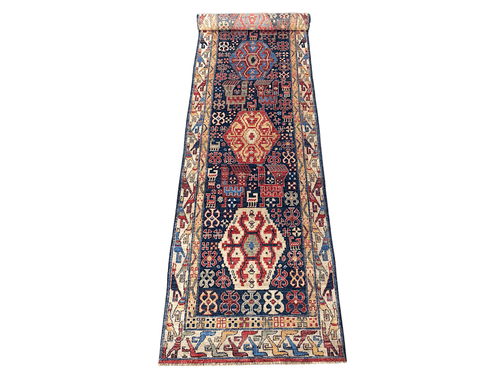 Kuba  blue/ivory 14' Runner - Nuvé