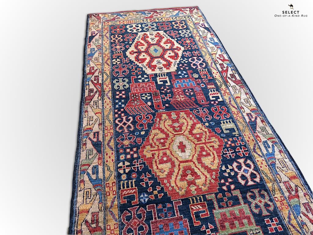 Kuba  blue/ivory 14' Runner - Nuvé