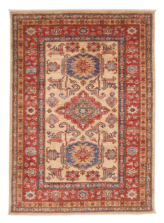 Super Kazak red/ivory 3'04"x4'08" - Nuvé