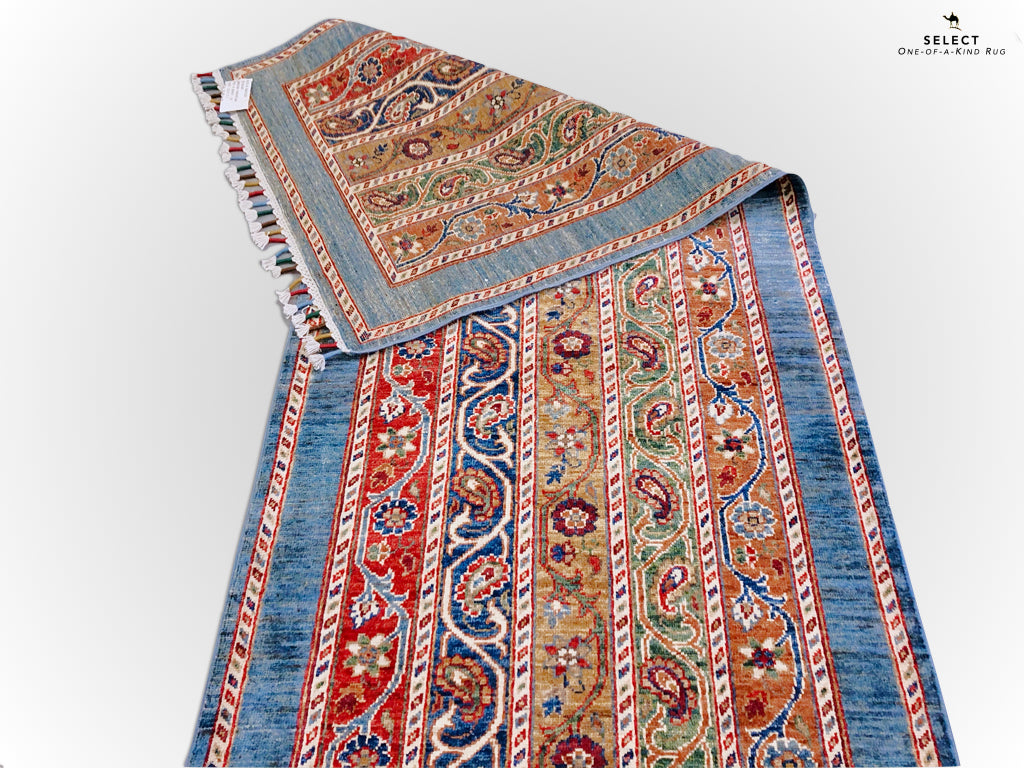 Turkish Shawl mt/blue 11' Runner - Nuvé