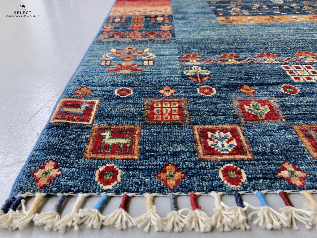 Pazyryk Gabbeh blue/mt 5x7 - Nuvé
