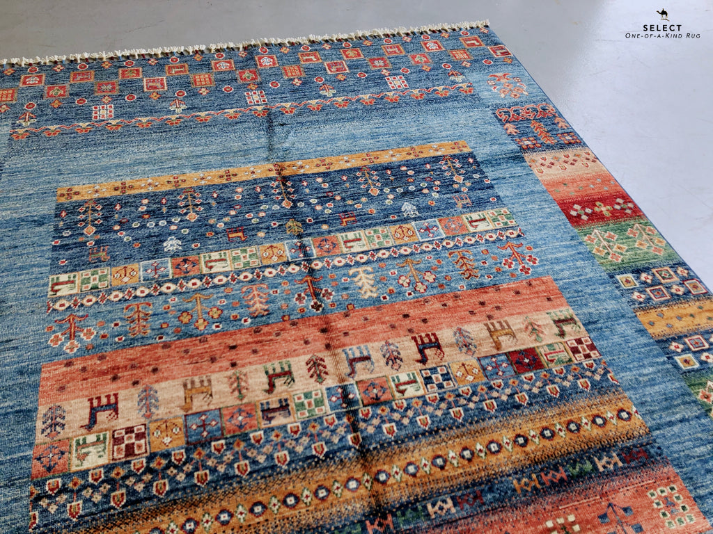 Pazyryk Gabbeh blue/mt 5x7 - Nuvé