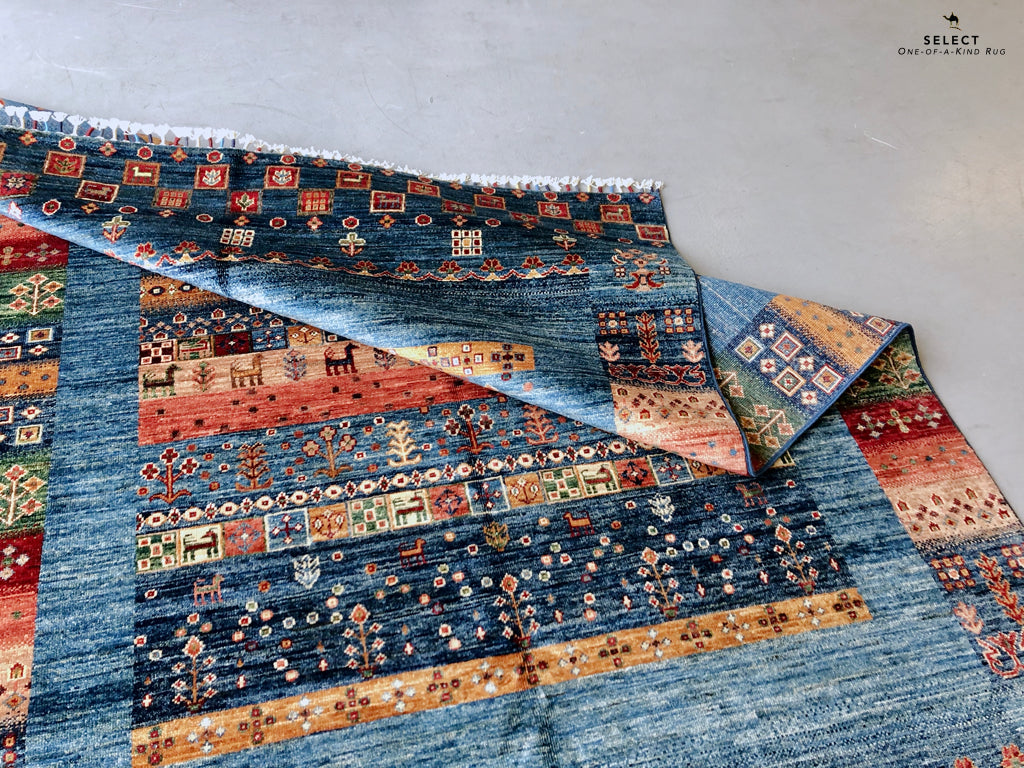 Pazyryk Gabbeh blue/mt 5x7 - Nuvé