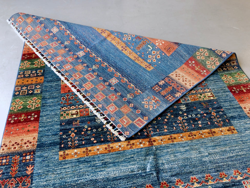 Pazyryk Gabbeh blue/mt 5x7 - Nuvé