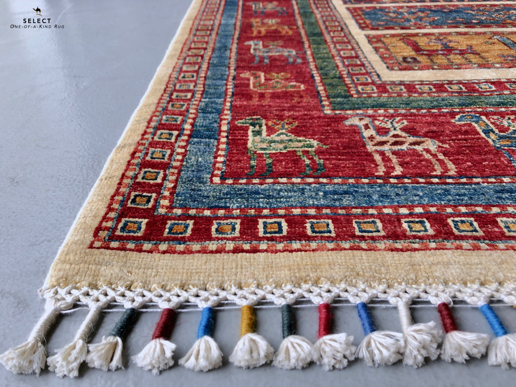 Gabbeh (5'11"x7'00") multistripe/red - Nuvé