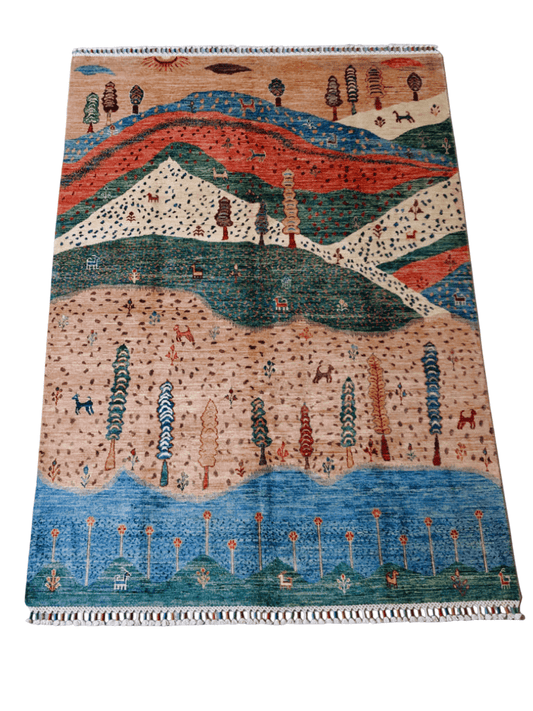 Folklore Gabbeh pch/blue 5x7 - Nuvé