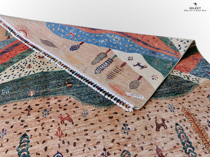Folklore Gabbeh pch/blue 5x7 - Nuvé