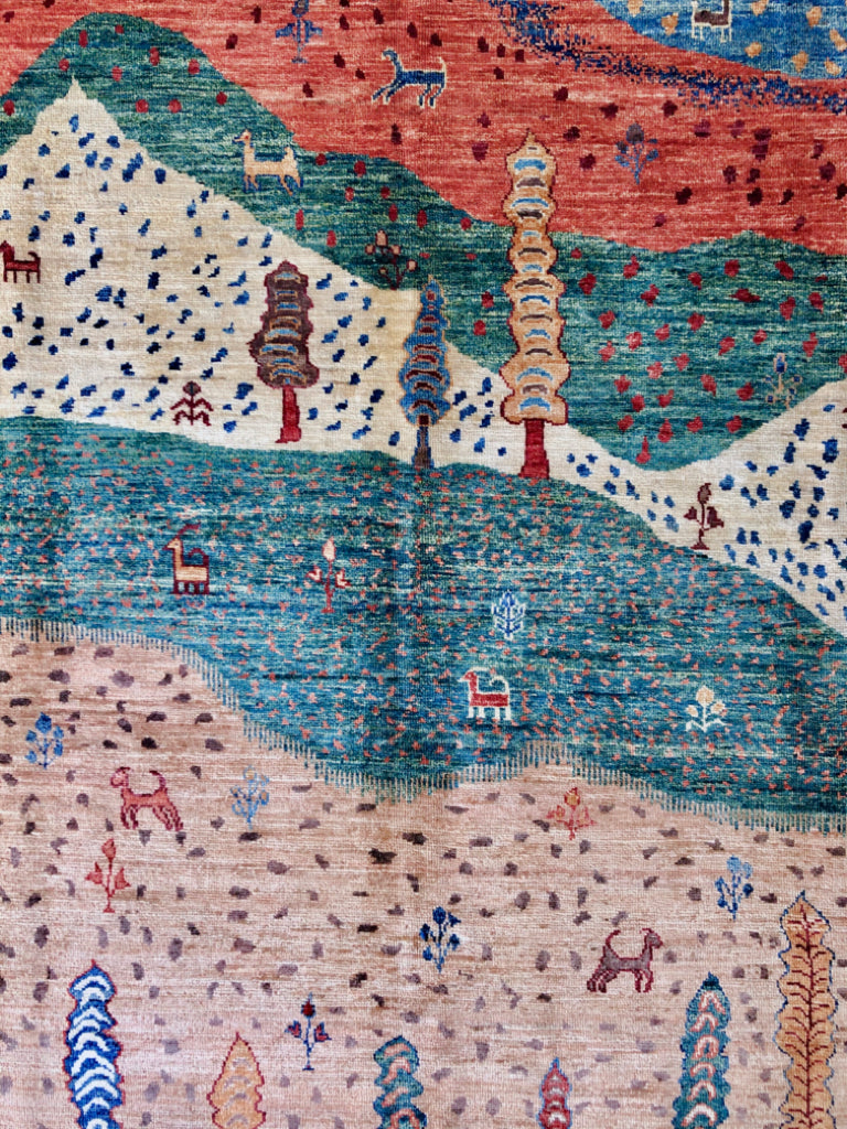 Folklore Gabbeh pch/blue 5x7 - Nuvé