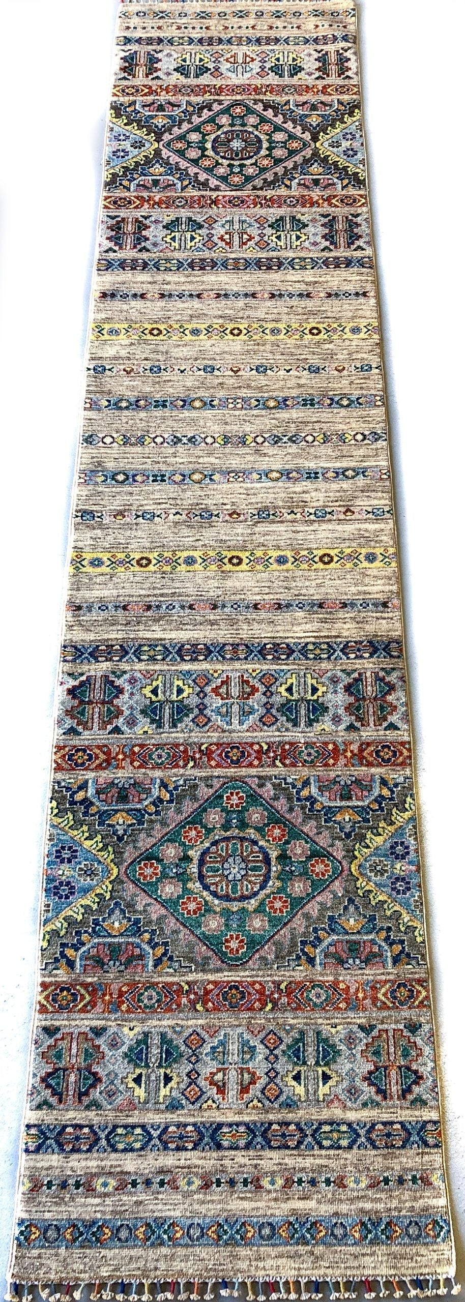 Afghan Khorjin bge/mt 12' Runner - Nuvé