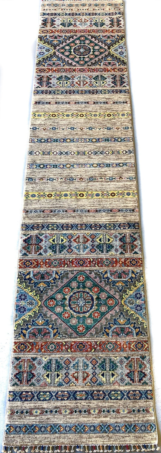 Afghan Khorjin bge/mt 12' Runner - Nuvé