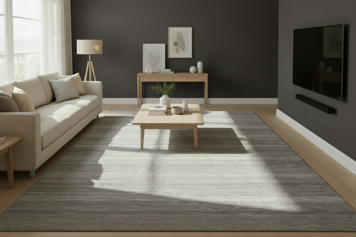 Durva - Grass Design (9'11"x14'00") gray/silver