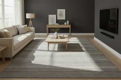 Durva - Grass Design (9'11"x14'00") gray/silver