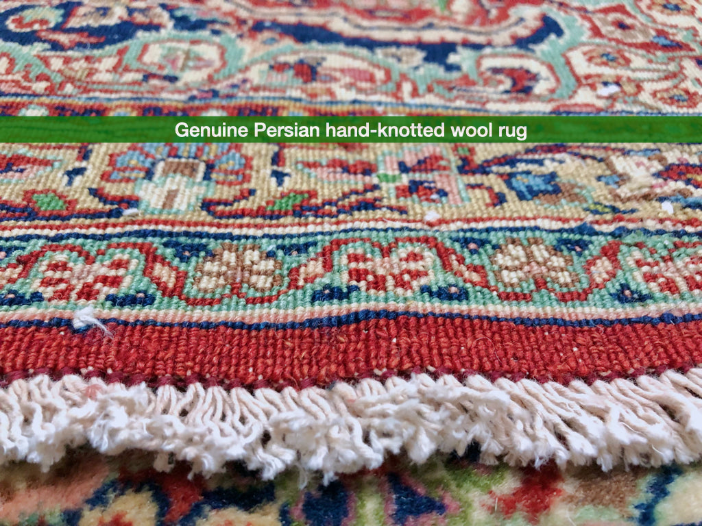 Antique Persian Kasvin (10'09"x17'08") red/navy - Nuvé