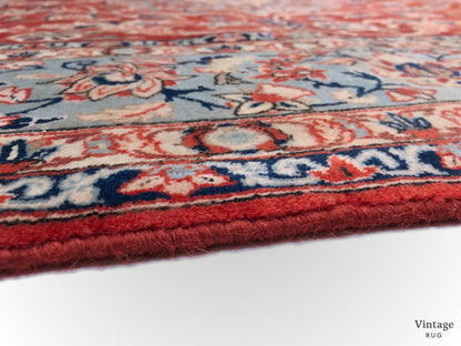 Vintage Persian Isfahan (4'11"x7'09") red/lt.blue - Nuvé