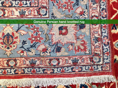 Vintage Persian Isfahan (4'11"x7'09") red/lt.blue - Nuvé