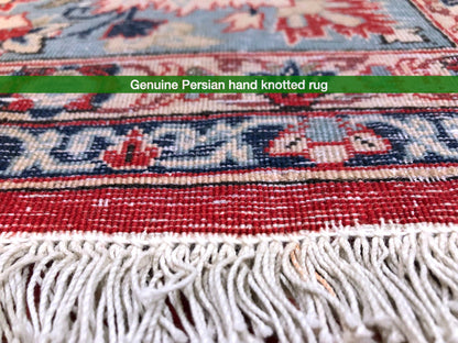 Vintage Persian Isfahan (4'11"x7'09") red/lt.blue - Nuvé