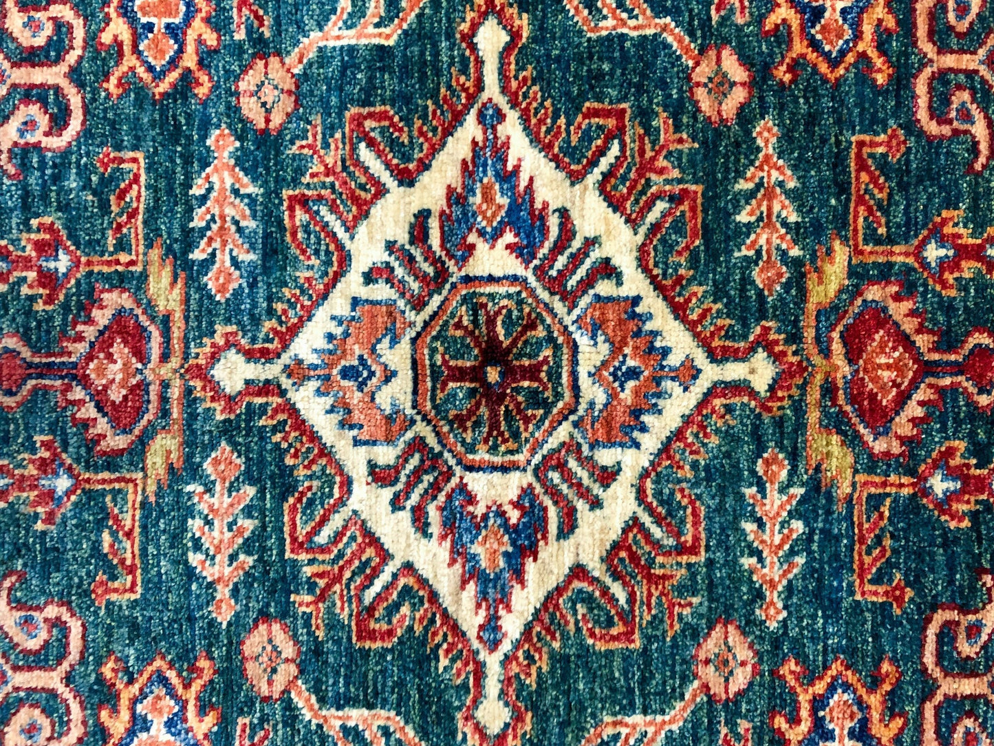 Super Kazak grn/ivory 3x5 - Nuvé