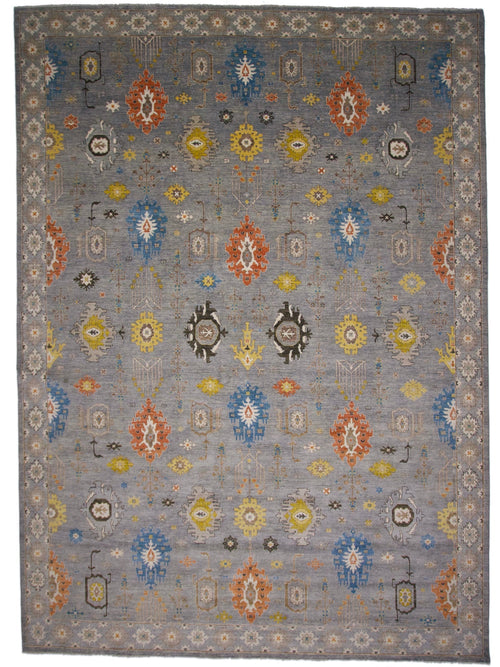 Afghan Oushak (10x14) gray - Nuvé