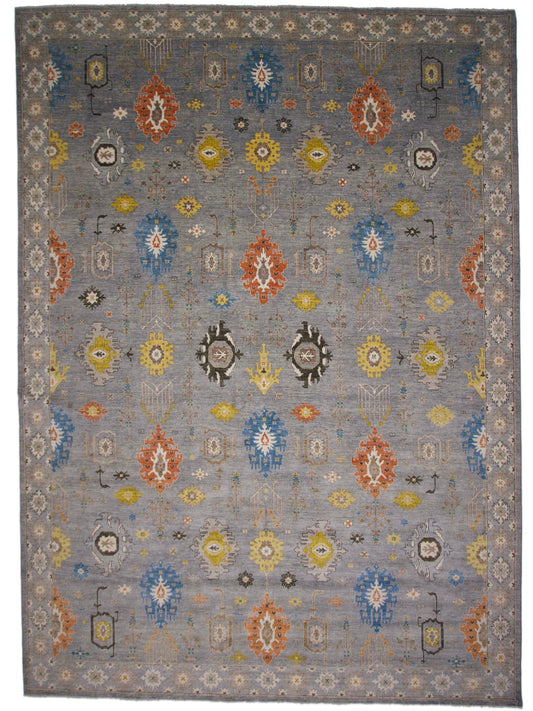 Afghan Oushak (10x14) gray - Nuvé