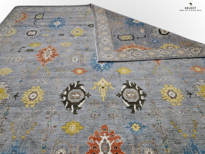 Afghan Oushak (10x14) gray