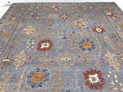Afghan Oushak (10'00"x14'04") gray