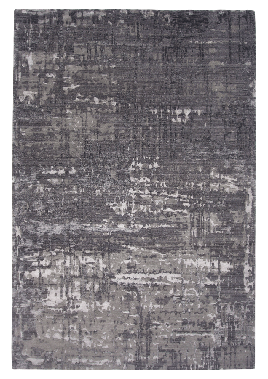 Modern, Carved Tibetan-Style 6x9 (dark gray) - Nuvé