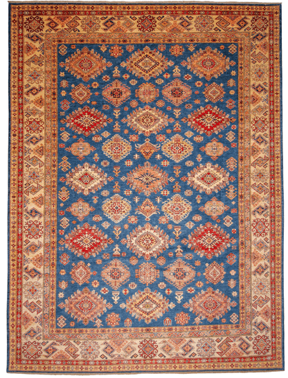 Super Kazak (8'11"x12'02") blue/lt.gold - Nuvé