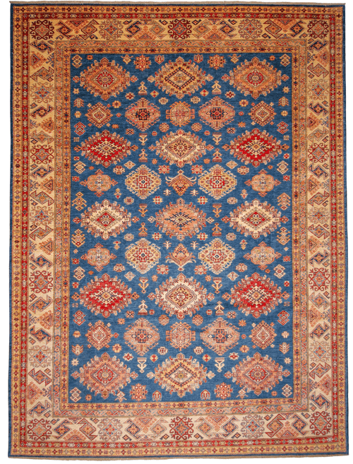 Super Kazak (8'11"x12'02") blue/lt.gold - Nuvé