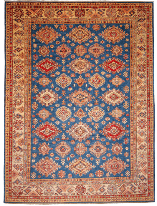 Super Kazak (8'11"x12'02") blue/lt.gold - Nuvé