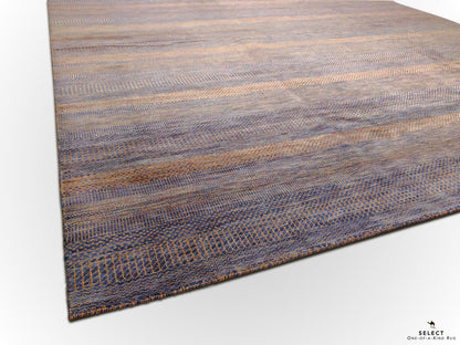Durva Grass Design (10'01"x14'03") copper/blue-gray