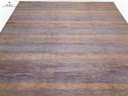 Durva Grass Design (10'01"x14'03") copper/blue-gray