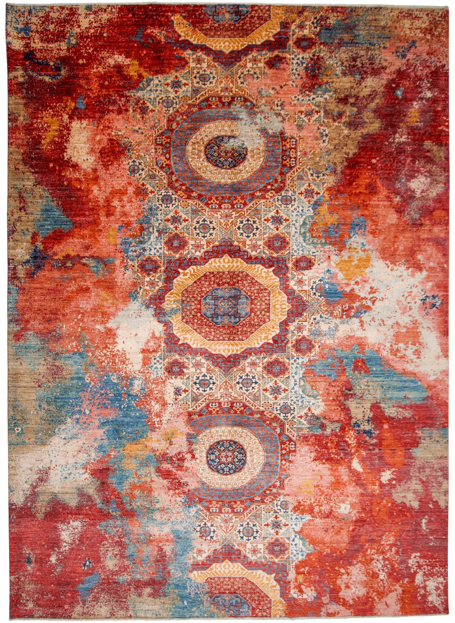 Celestial Mamluk (9'09"x13'06") red/multicolor - Nuvé