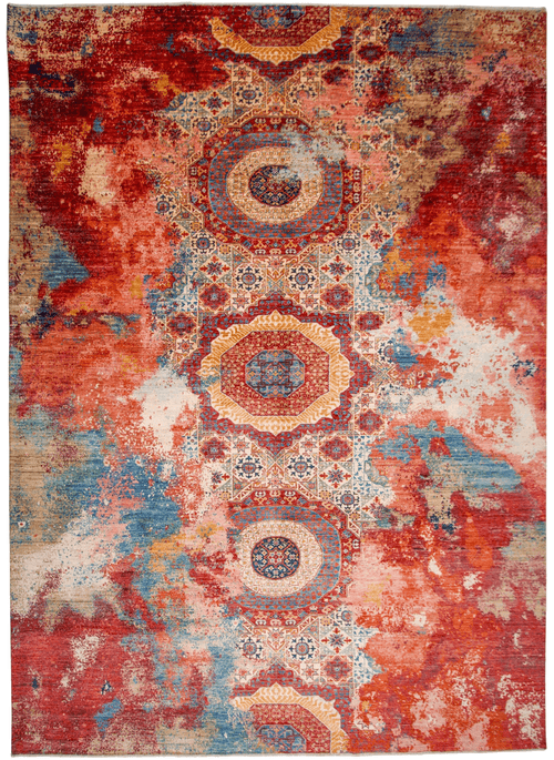 Celestial Mamluk (9'09"x13'06") red/multicolor - Nuvé