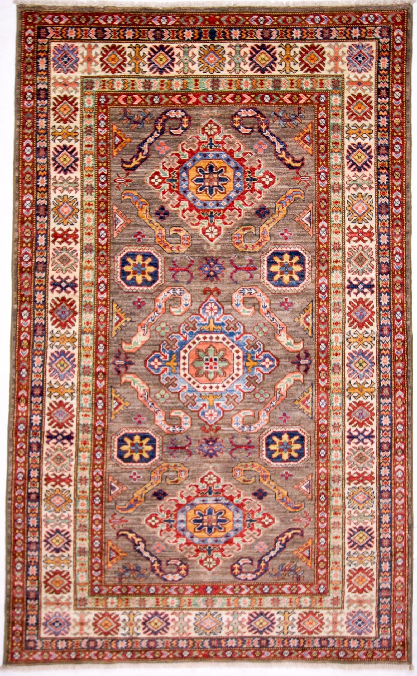 Super Kazak (4x6) gray/ivory - Nuvé