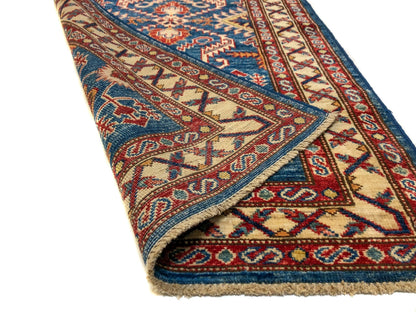 Super Kazak (17' Runner) blue/ivory - Nuvé