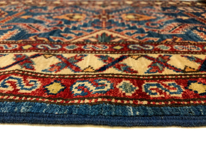 Super Kazak (17' Runner) blue/ivory - Nuvé