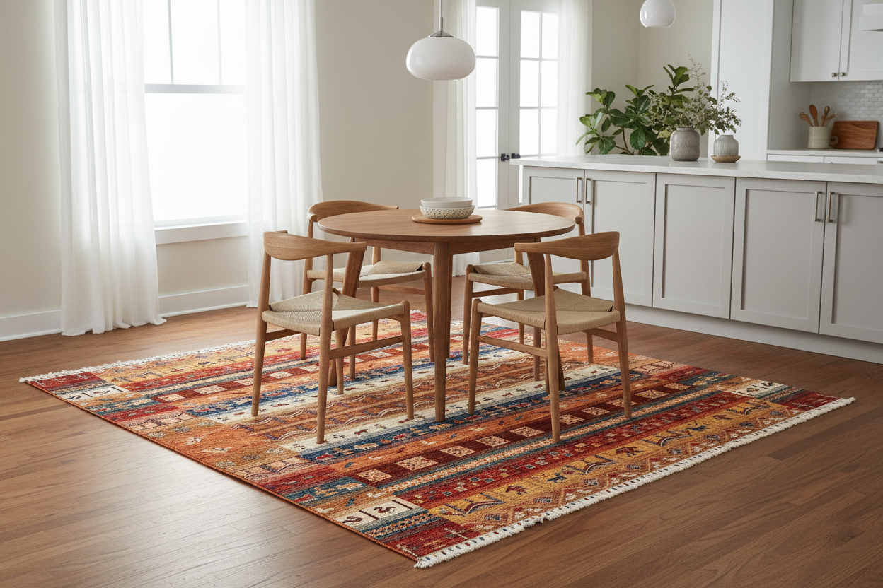 Khurjeen/Gabbeh (6'06"x6'10") rust/multicolor