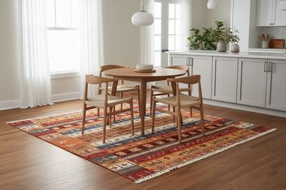 Khurjeen/Gabbeh (6'06"x6'10") rust/multicolor