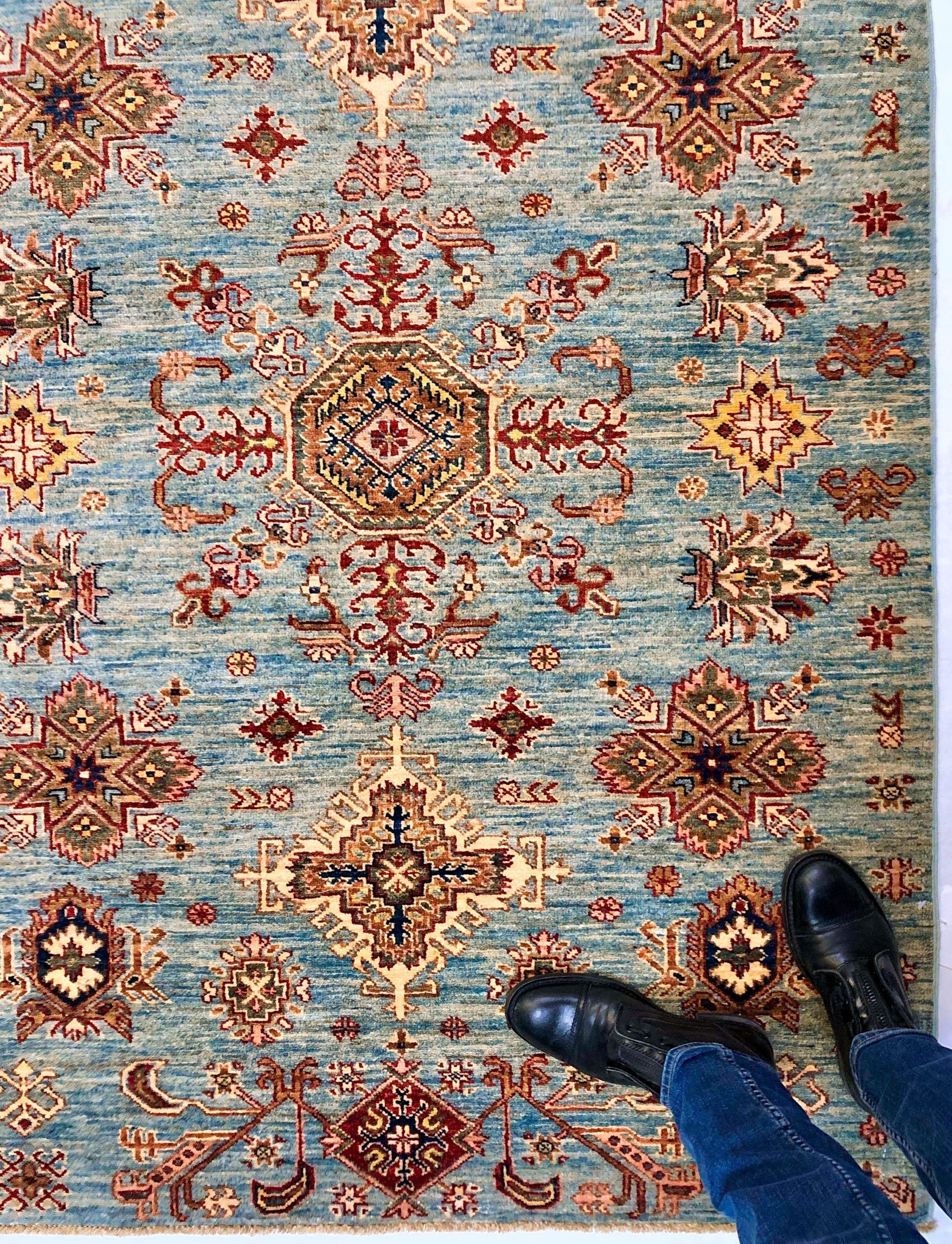 Super Kazak (4x6) light blue - Nuvé